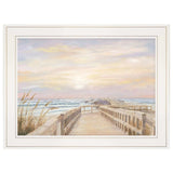 Ponce Inlet Jetty Sunrise 2 White Framed Print Wall Art - Homeroots - Flyclothing LLC