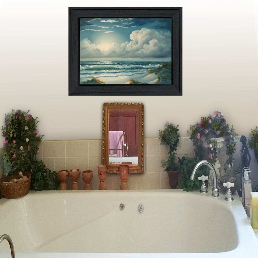 Moon Glow 2 Black Framed Print Wall Art - Homeroots - Flyclothing LLC