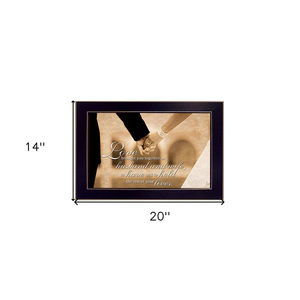 To Have and To Hold 3 Black Framed Print Wall Art - Homeroots - Flyclothing LLC