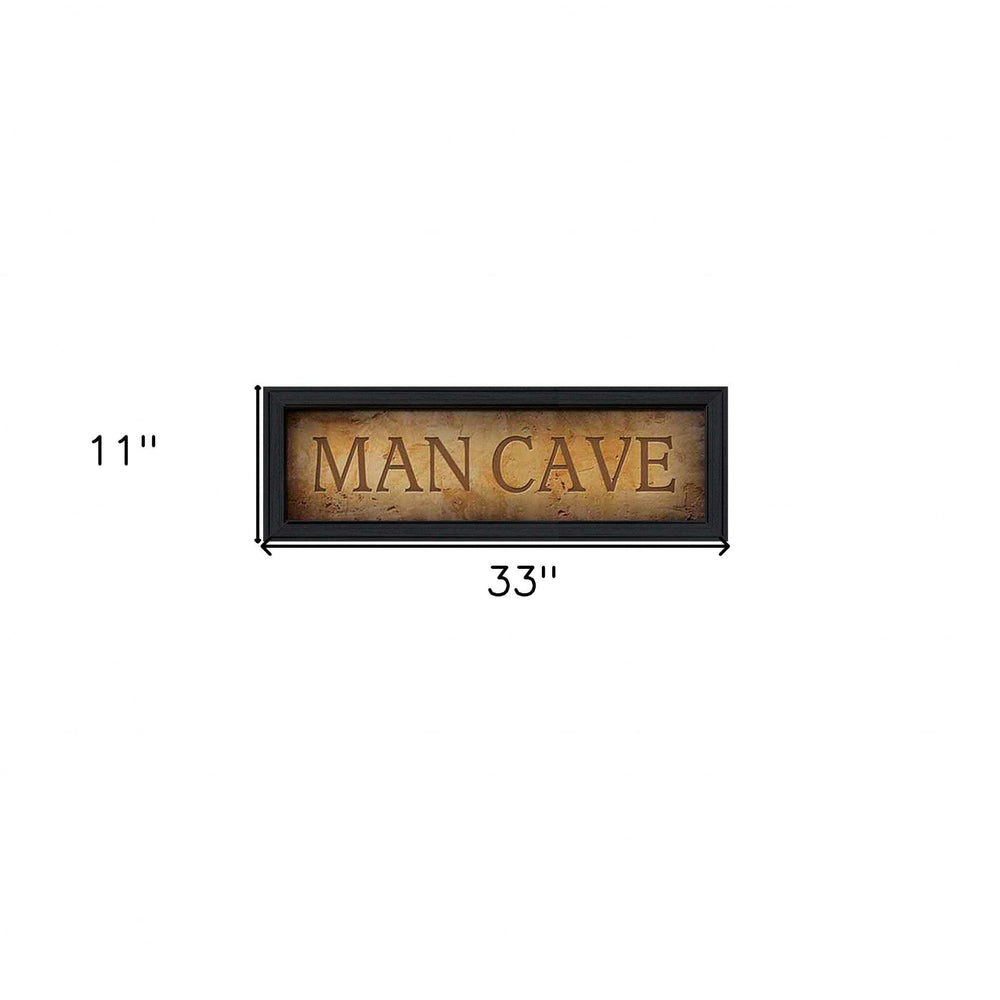 Man Cave 2 Black Framed Print Wall Art - Homeroots - Flyclothing LLC
