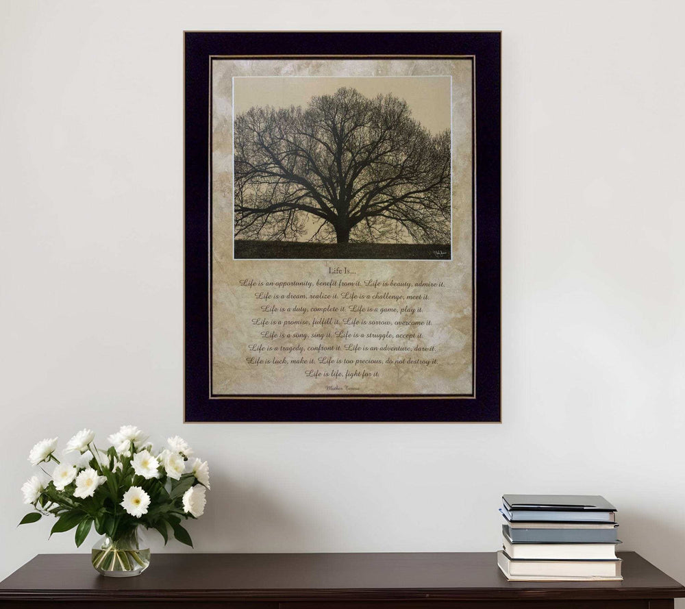 Life Is 10 Black Framed Print Wall Art - Homeroots - Flyclothing LLC