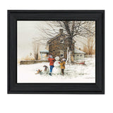The Joy of Snow 1 Black Framed Print Wall Art - Homeroots - Flyclothing LLC