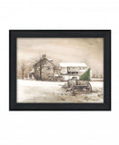 Bringing Home the Tree 1 Black Framed Print Wall Art - Homeroots - Flyclothing LLC