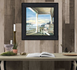 Front Porch Coastal Sunset Black Framed Print Wall Art - Homeroots - Flyclothing LLC