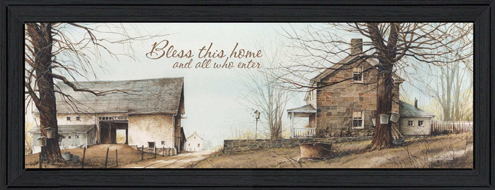 Bless This Home 1 Black Framed Print Wall Art - Homeroots - Flyclothing LLC