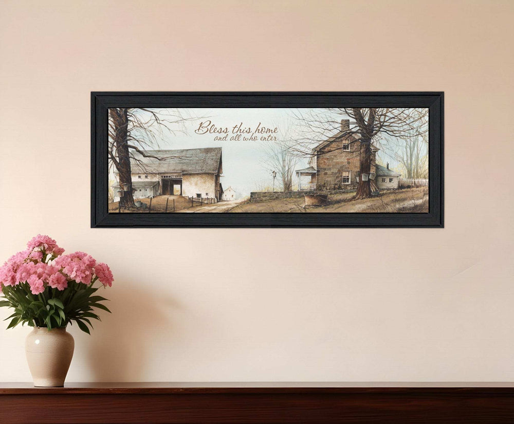 Bless This Home 1 Black Framed Print Wall Art - Homeroots - Flyclothing LLC