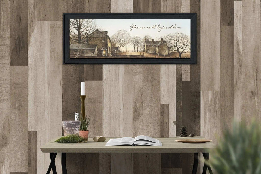 Peace On Earth 1 Black Framed Print Wall Art - Homeroots - Flyclothing LLC