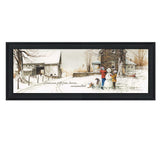 Snowmen from Heaven 1 Black Framed Print Wall Art - Homeroots - Flyclothing LLC