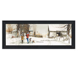 Snowmen from Heaven 1 Black Framed Print Wall Art - Homeroots - Flyclothing LLC