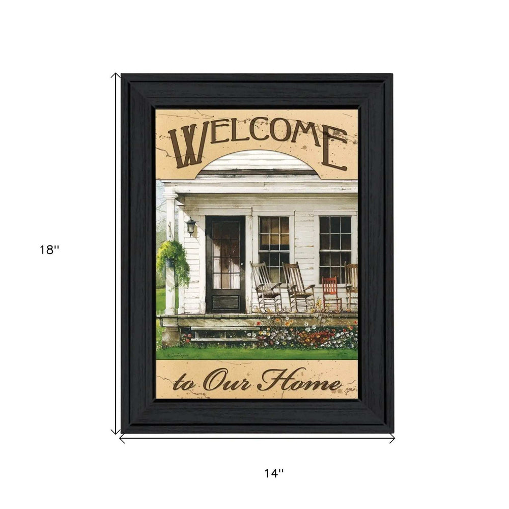 Welcome to Our Home 1 Black Framed Print Wall Art - Homeroots - Flyclothing LLC