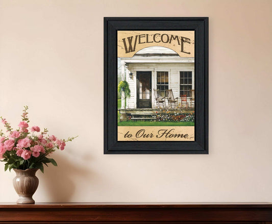Welcome to Our Home 1 Black Framed Print Wall Art - Homeroots - Flyclothing LLC