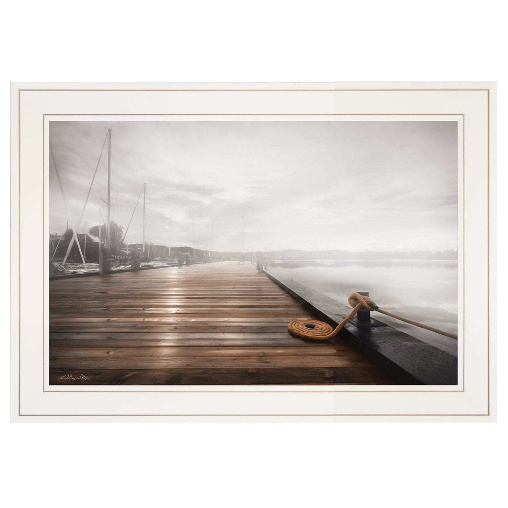 Newport Dock I White Framed Print Wall Art - Homeroots - Flyclothing LLC