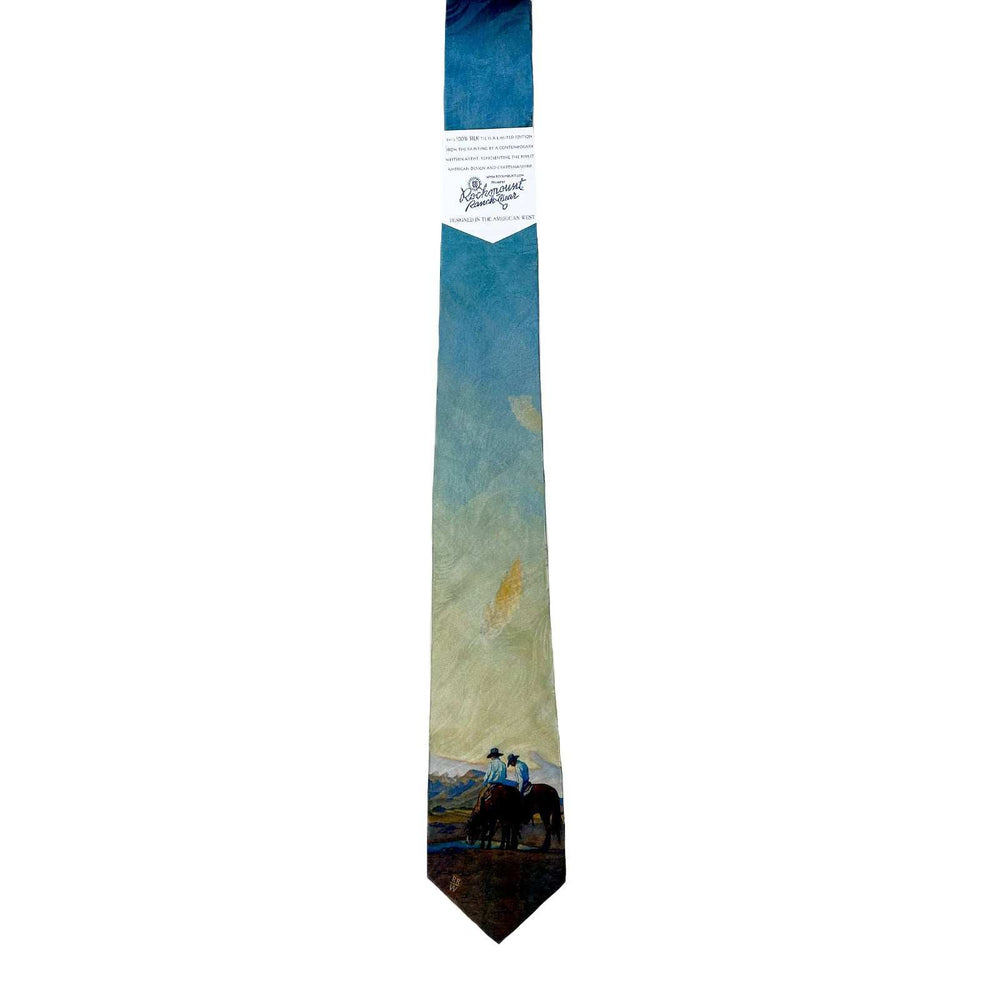Rockmount Ranch Ware Limited-Edition the Waterhole Silk Tie by Howard Post - Rockmount Clothing - Flyclothing LLC