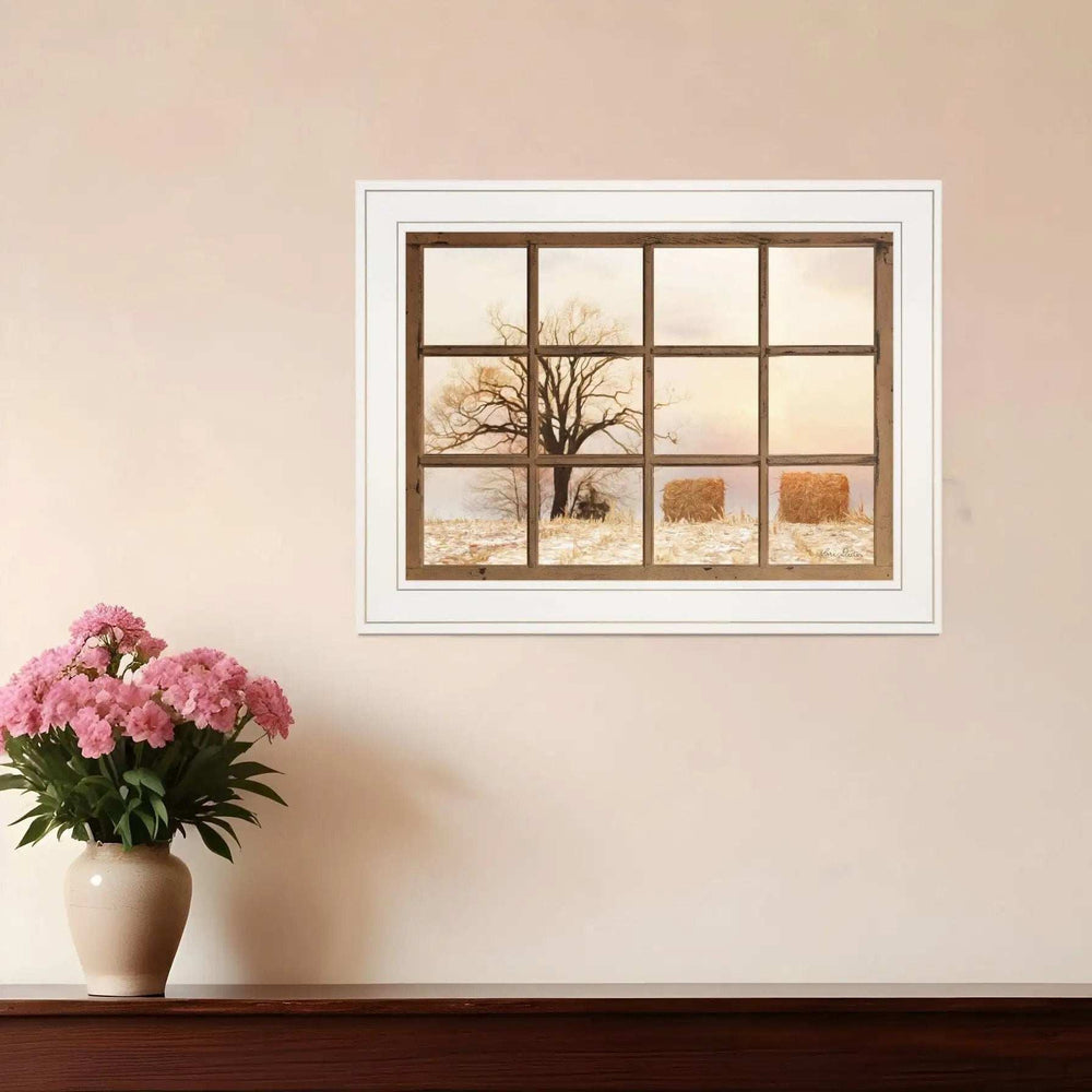 View of Fields White Framed Print Wall Art - Homeroots - Flyclothing LLC