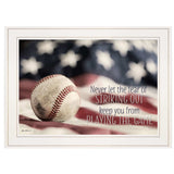 Baseball Playing the Game 1 White Framed Print Wall Art - Homeroots - Flyclothing LLC