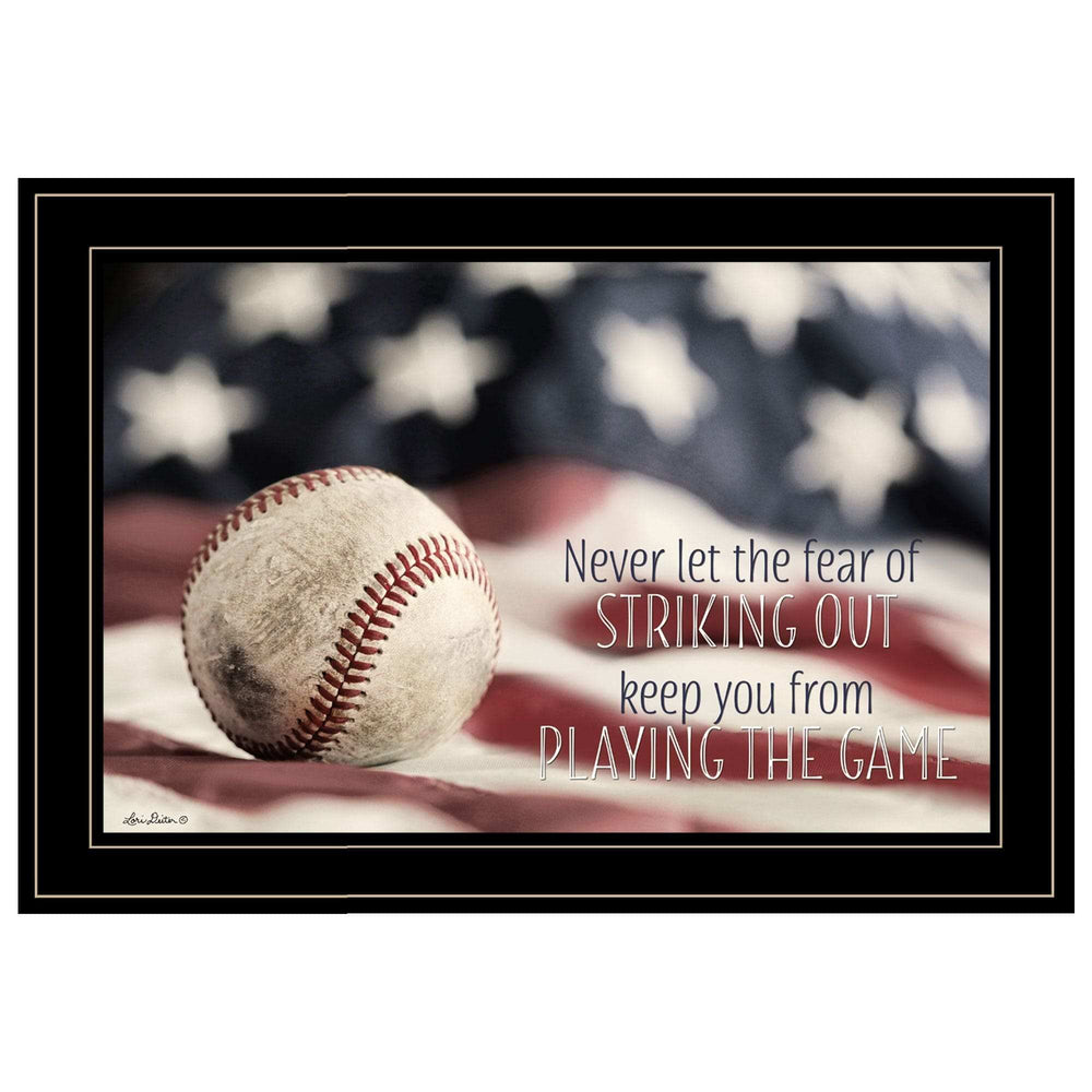 Baseball Playing the Game 2 Black Framed Print Wall Art - Homeroots - Flyclothing LLC