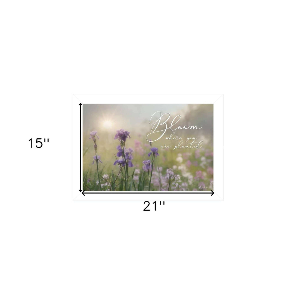 Bloom Where You are Planted White Framed Print Wall Art - Homeroots - Flyclothing LLC