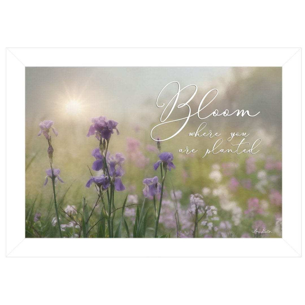 Bloom Where You are Planted White Framed Print Wall Art - Homeroots - Flyclothing LLC