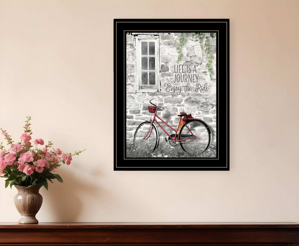 Life is a Journey 3 Black Framed Print Wall Art - Homeroots - Flyclothing LLC
