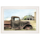 Vintage Farm Trucks I 1 White Framed Print Wall Art - Homeroots - Flyclothing LLC