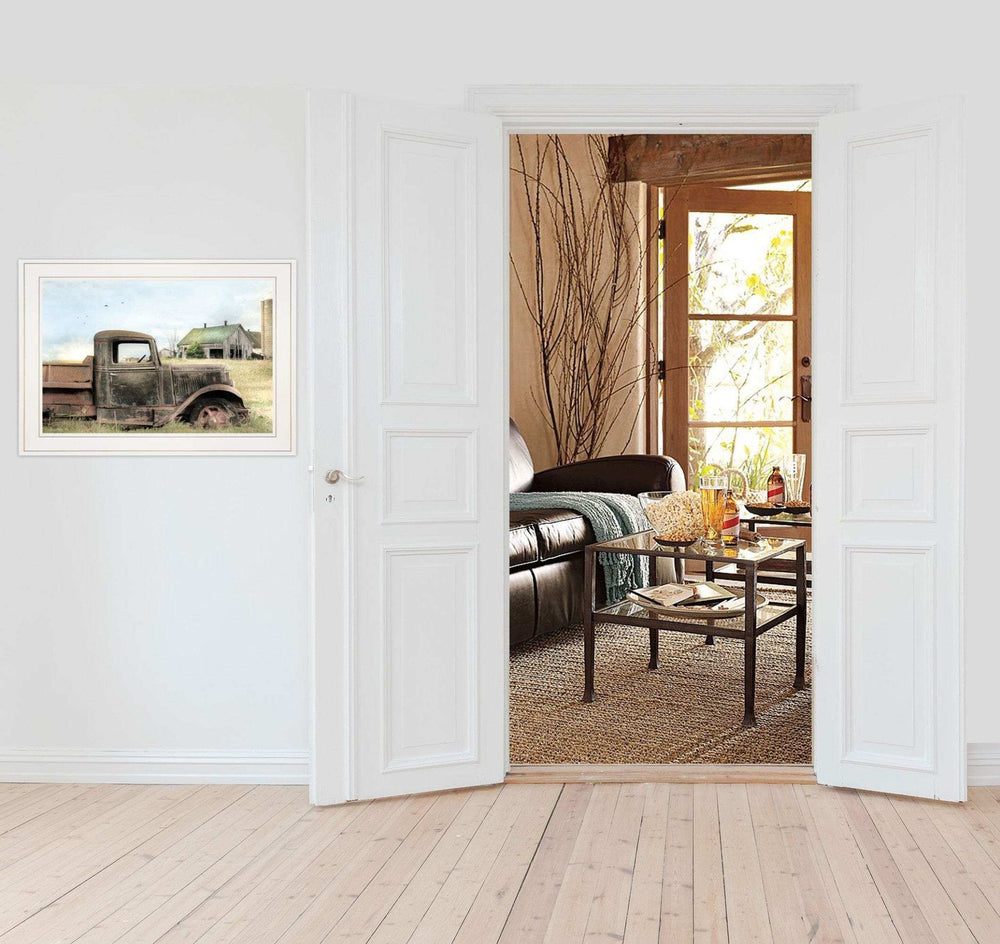 Vintage Farm Trucks I 1 White Framed Print Wall Art - Homeroots - Flyclothing LLC