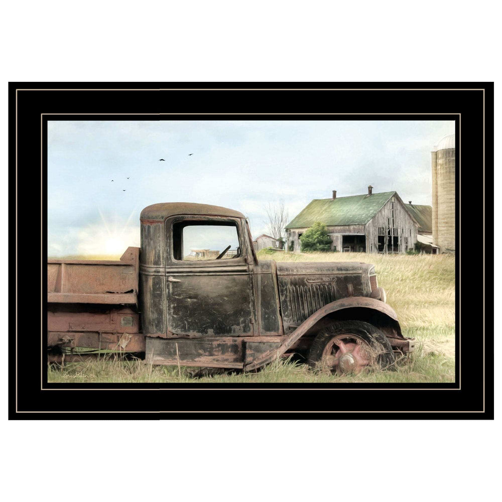 Vintage Farm Trucks I 2 Black Framed Print Wall Art - Homeroots - Flyclothing LLC