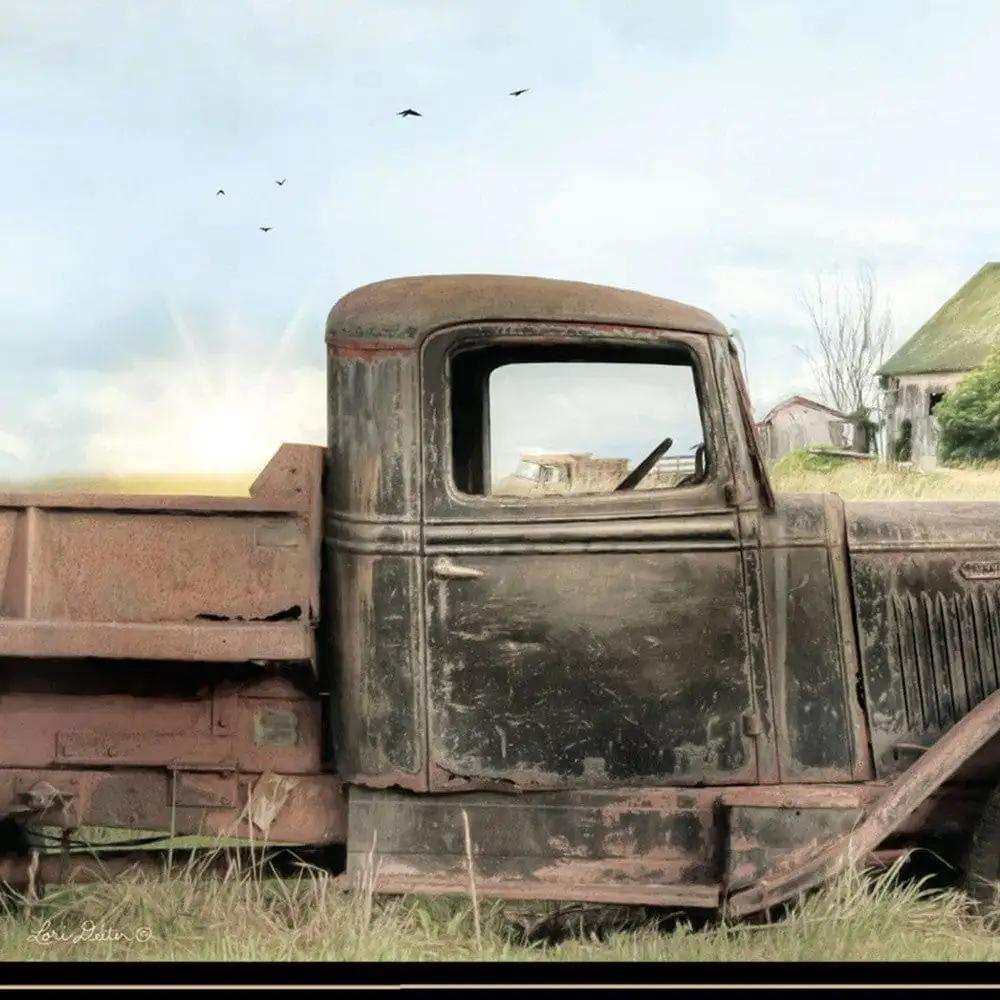 Vintage Farm Trucks I 2 Black Framed Print Wall Art - Homeroots - Flyclothing LLC