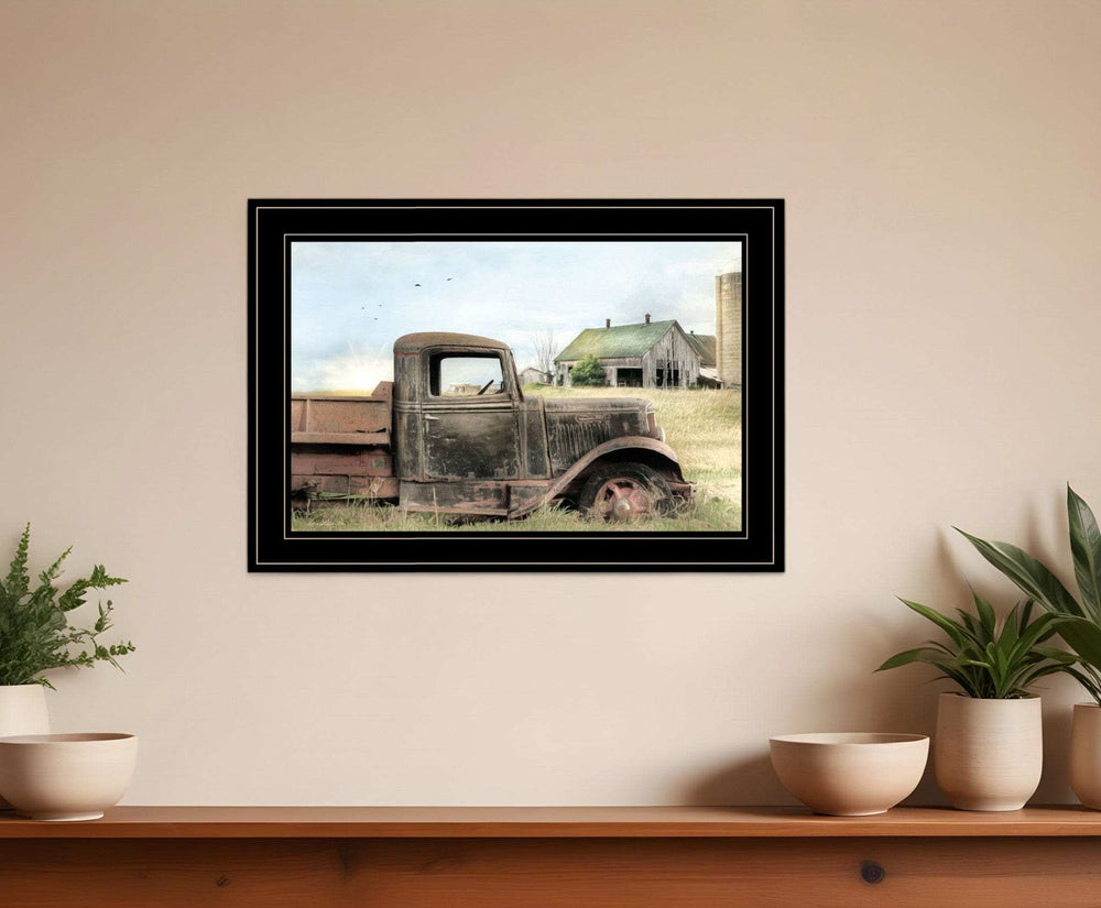 Vintage Farm Trucks I 2 Black Framed Print Wall Art - Homeroots - Flyclothing LLC