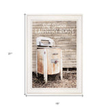 Laundry Room 1 White Framed Print Bathroom Wall Art - Homeroots - Flyclothing LLC
