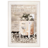 Fresh Laundry 1 White Framed Print Bathroom Wall Art - Homeroots - Flyclothing LLC