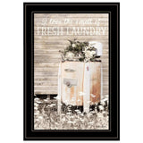 Fresh Laundry 2 Black Framed Print Bathroom Wall Art - Homeroots - Flyclothing LLC