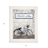Flower Shop Bicycle 1 White Framed Print Wall Art - Homeroots - Flyclothing LLC