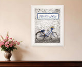 Flower Shop Bicycle 1 White Framed Print Wall Art - Homeroots - Flyclothing LLC