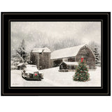 Farmhouse Christmas 2 Black Framed Print Wall Art - Homeroots - Flyclothing LLC