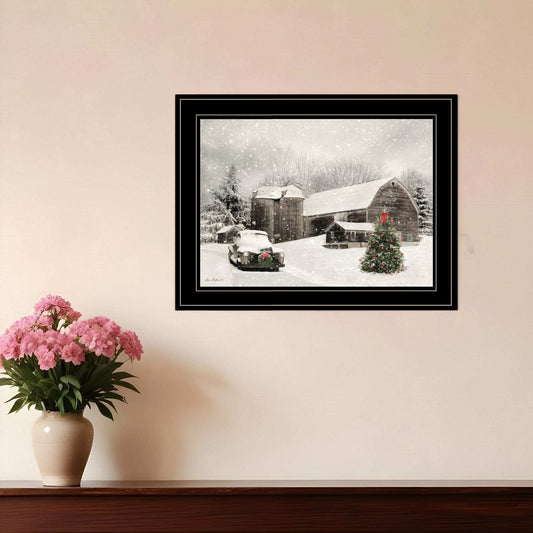 Farmhouse Christmas 2 Black Framed Print Wall Art - Homeroots - Flyclothing LLC