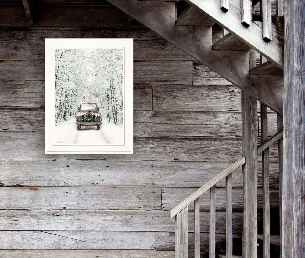 Antique Christmas 1 White Framed Print Wall Art - Homeroots - Flyclothing LLC