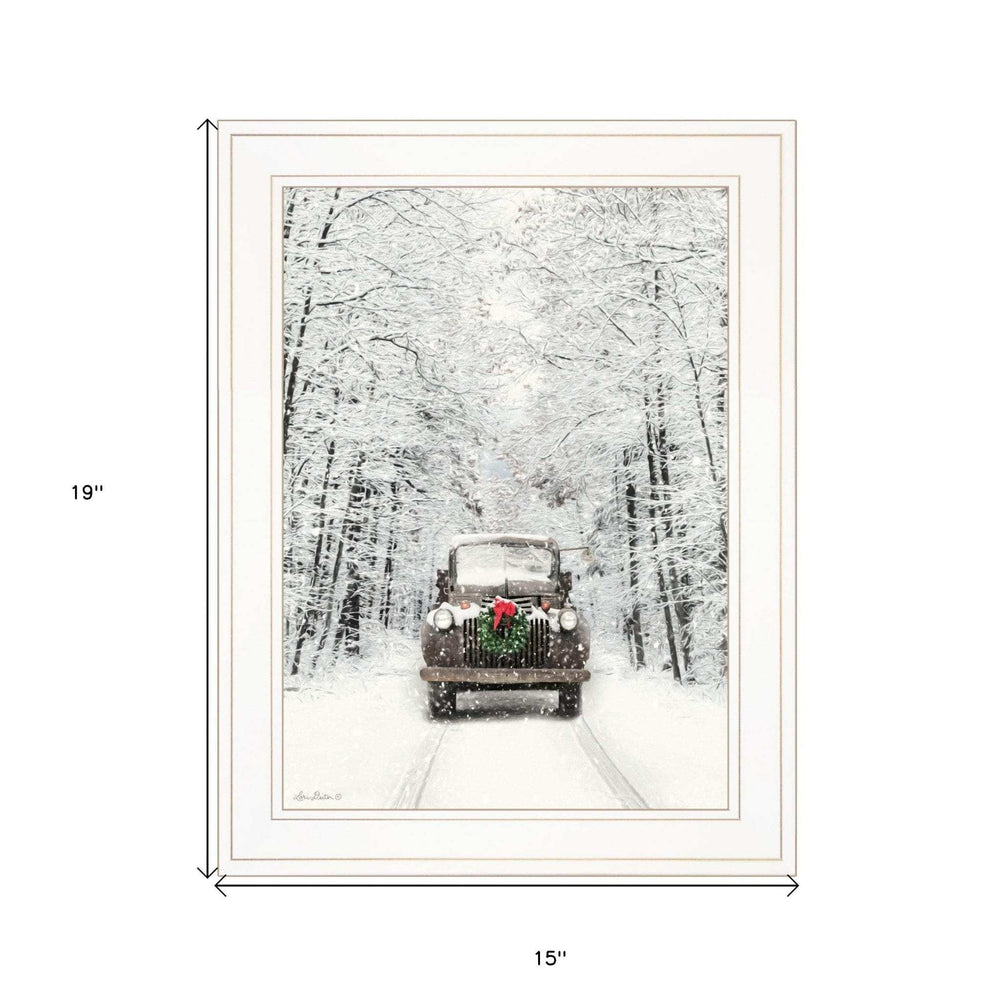 Antique Christmas 1 White Framed Print Wall Art - Homeroots - Flyclothing LLC