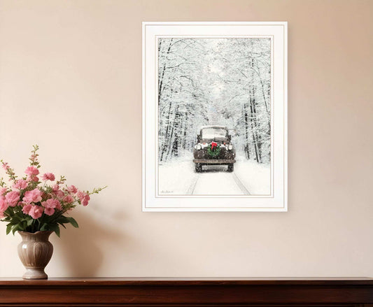 Antique Christmas 1 White Framed Print Wall Art - Homeroots - Flyclothing LLC