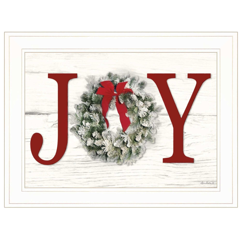 Christmas Joy 4 White Framed Print Wall Art - Homeroots - Flyclothing LLC