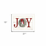 Christmas Joy 4 White Framed Print Wall Art - Homeroots - Flyclothing LLC