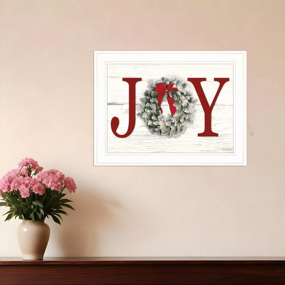 Christmas Joy 4 White Framed Print Wall Art - Homeroots - Flyclothing LLC