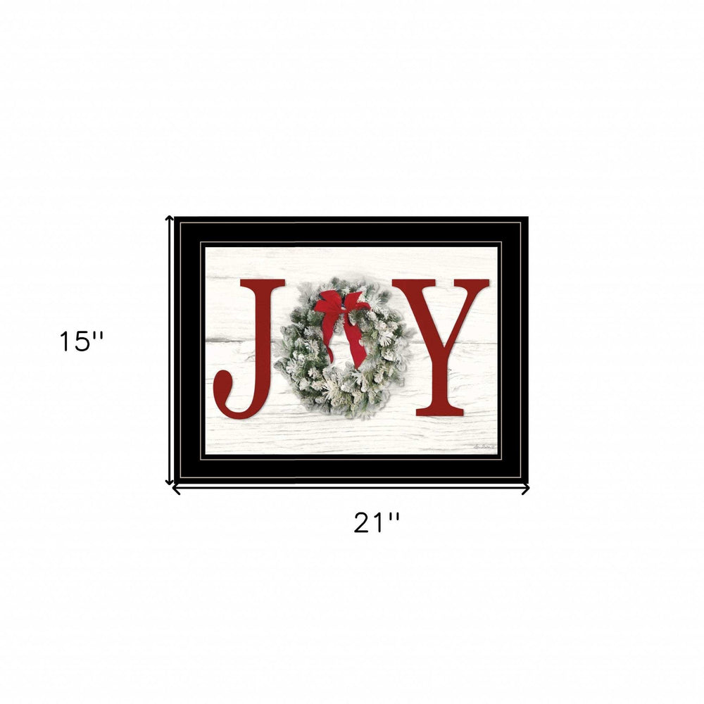 Christmas Joy 5 Black Framed Print Wall Art - Homeroots - Flyclothing LLC