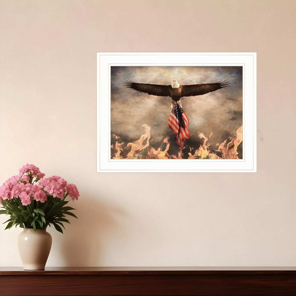 Blaze of Glory 1 White Framed Print Wall Art - Homeroots - Flyclothing LLC