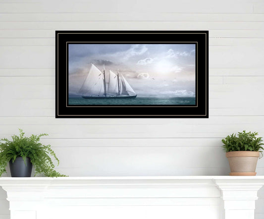 Adventure on the Seas 2 Black Framed Print Wall Art - Homeroots - Flyclothing LLC