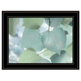 Aqua Leaves 2 Black Framed Print Wall Art - Homeroots - Flyclothing LLC