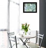 Aqua Leaves 2 Black Framed Print Wall Art - Homeroots - Flyclothing LLC