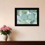 Aqua Leaves 2 Black Framed Print Wall Art - Homeroots - Flyclothing LLC