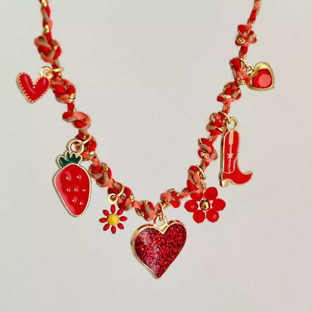 18K Gold-Plated Stainless Steel Charm Necklace - Trendsi - Flyclothing LLC