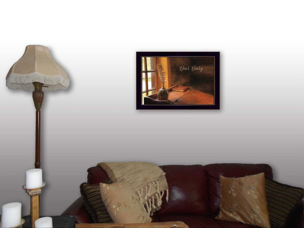 Dear Diary Black Framed Print Wall Art - Homeroots - Flyclothing LLC