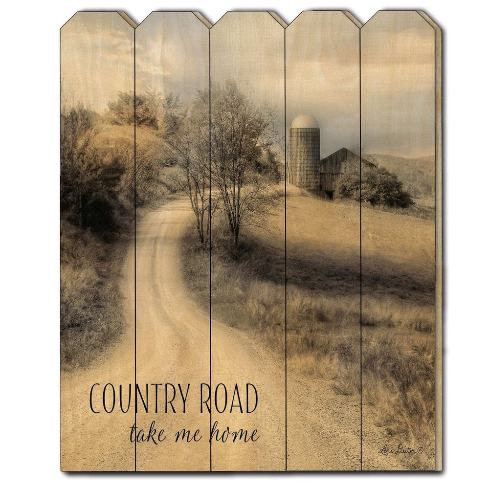 Country Road Take Me Home Unframed Print Wall Art - Homeroots - Flyclothing LLC